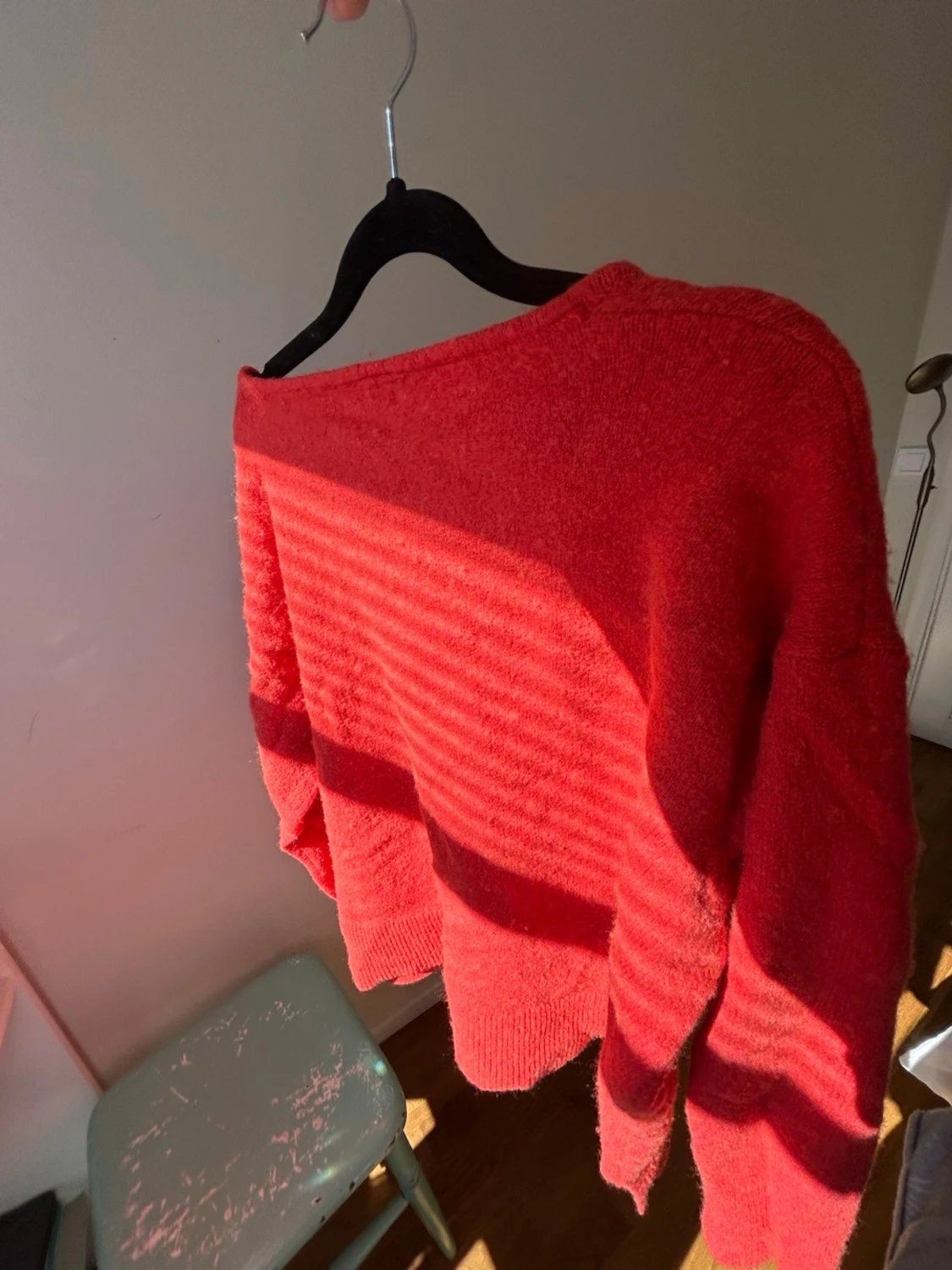 Röd oversized stickad tröja Indiska - 1