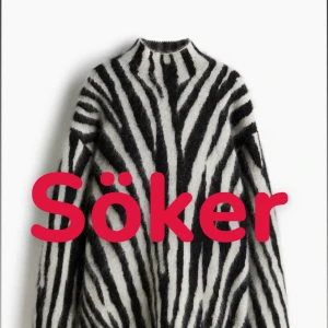 SÖKER Zebramönstrad stickad tröja Zara - SÖKER denna stickad tröja från Zara med zebramönster i svart och vitt. 