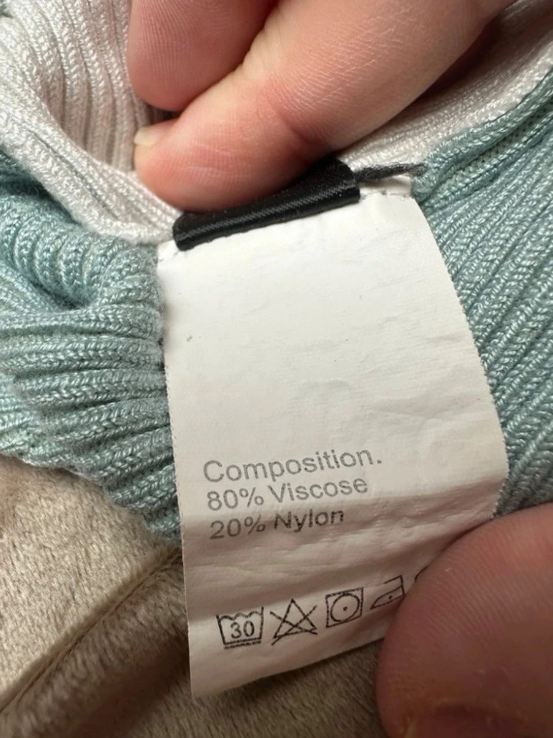 Ribbad tvåfärgad bandeau topp - 3