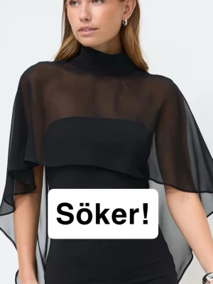 Genomskinlig svart kofta  - Söker denna genomskinliga svarta ”koftan” från gina i XS/S! Hör gärna av er om någon kan tänka sig sälja!🩷