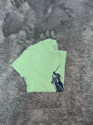 Polo Ralph Lauren Big Pony T-shirt - En fräsch limegrön/mintgrön t-shirt från Polo Ralph Lauren. Den har ett stort, snyggt tryck av den klassiska polospelaren i marinblått på framsidan. Tröjan är gjord i ett mjukt och lite tunnare bomullsmaterial som andas bra 