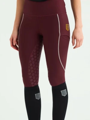 Vinröda ridtights från Maya delorez  -  vinröda ridtights från Maya delorez, halvskodda 