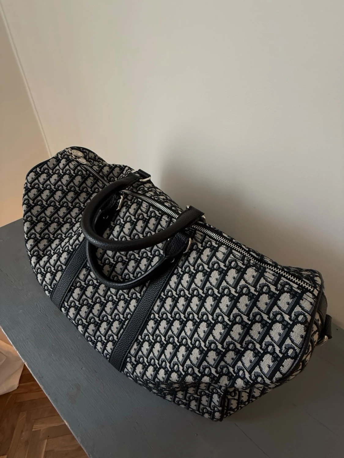 Svartvit Dior weekendbag canvas (EJ ÄKTA)  - 3