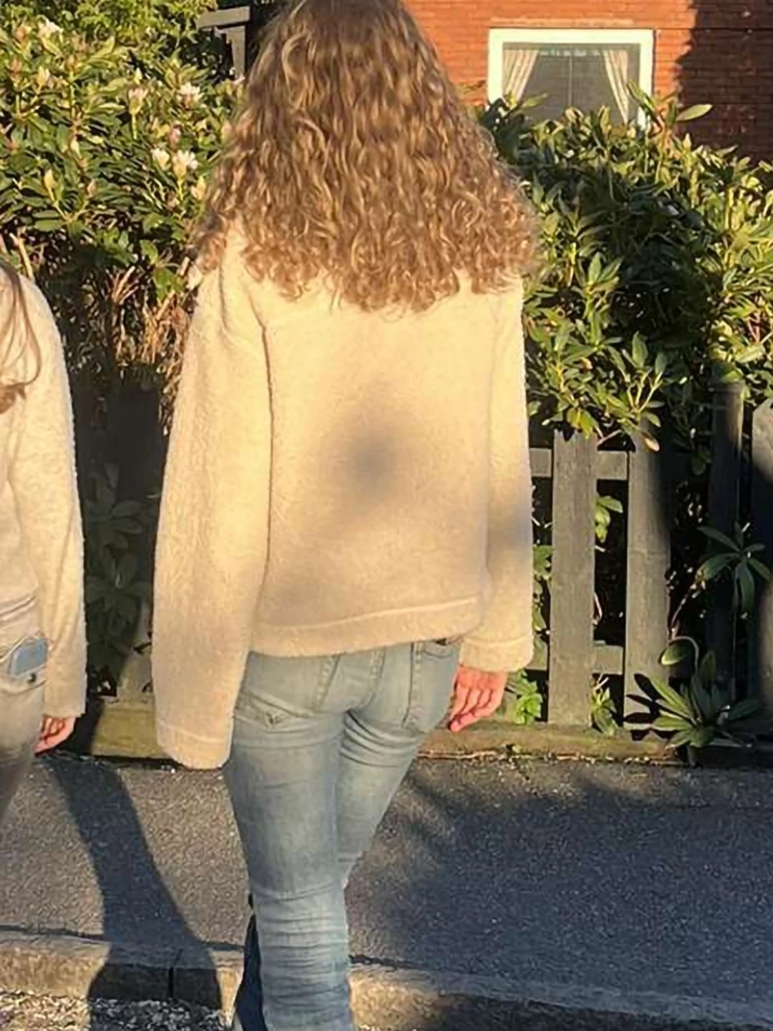 Beige teddyjacka med dragkedja - 1