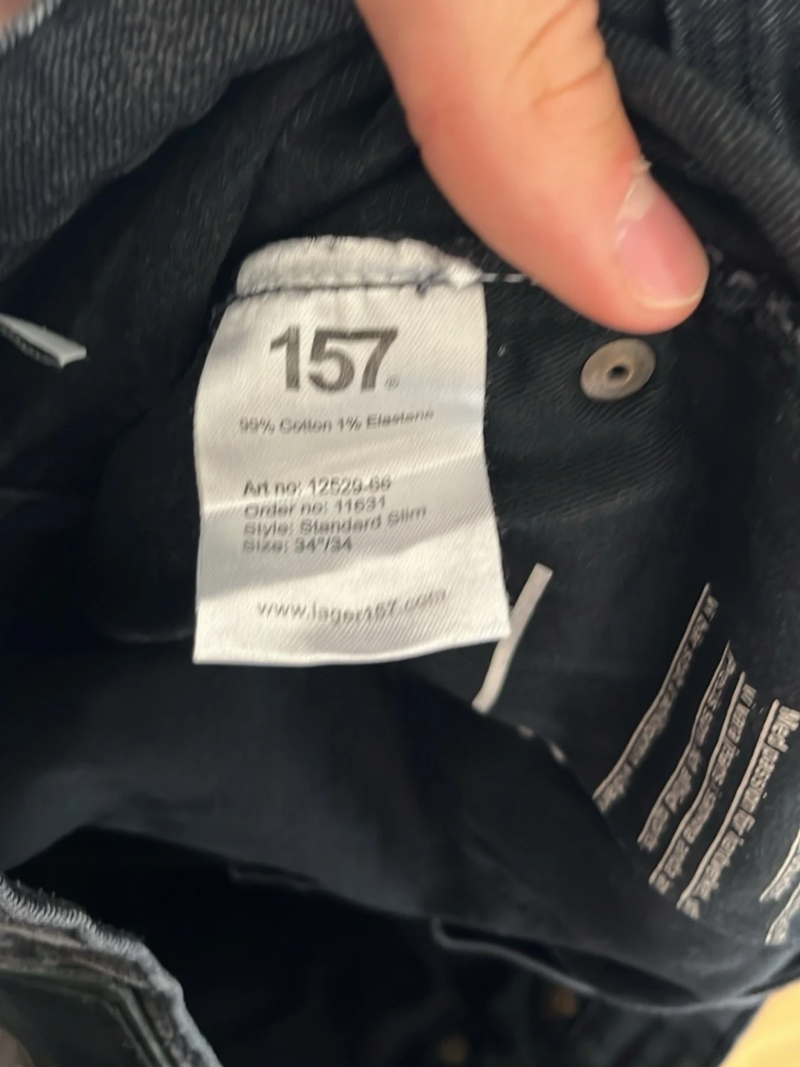 Mörkblå raka jeans - 2