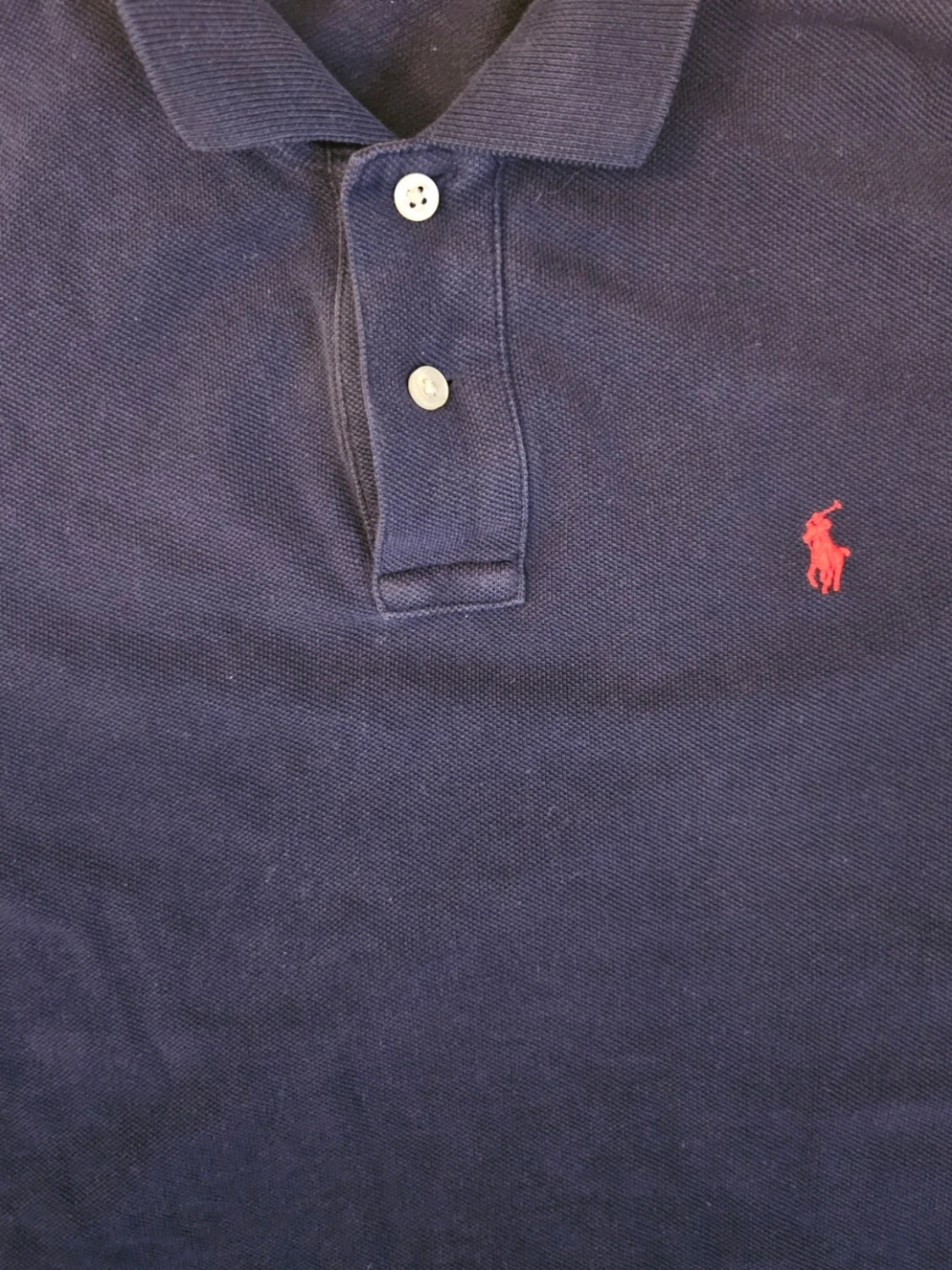 Marinblå pikétröja från Ralph Lauren - 2