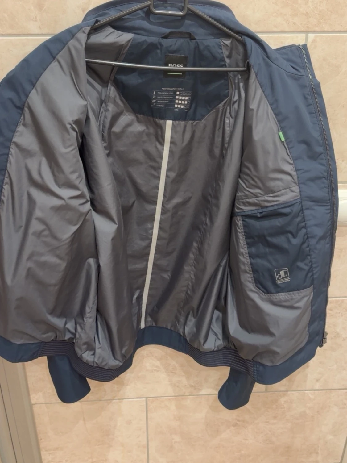 Mörkblå vindjacka med ståkrage - 2