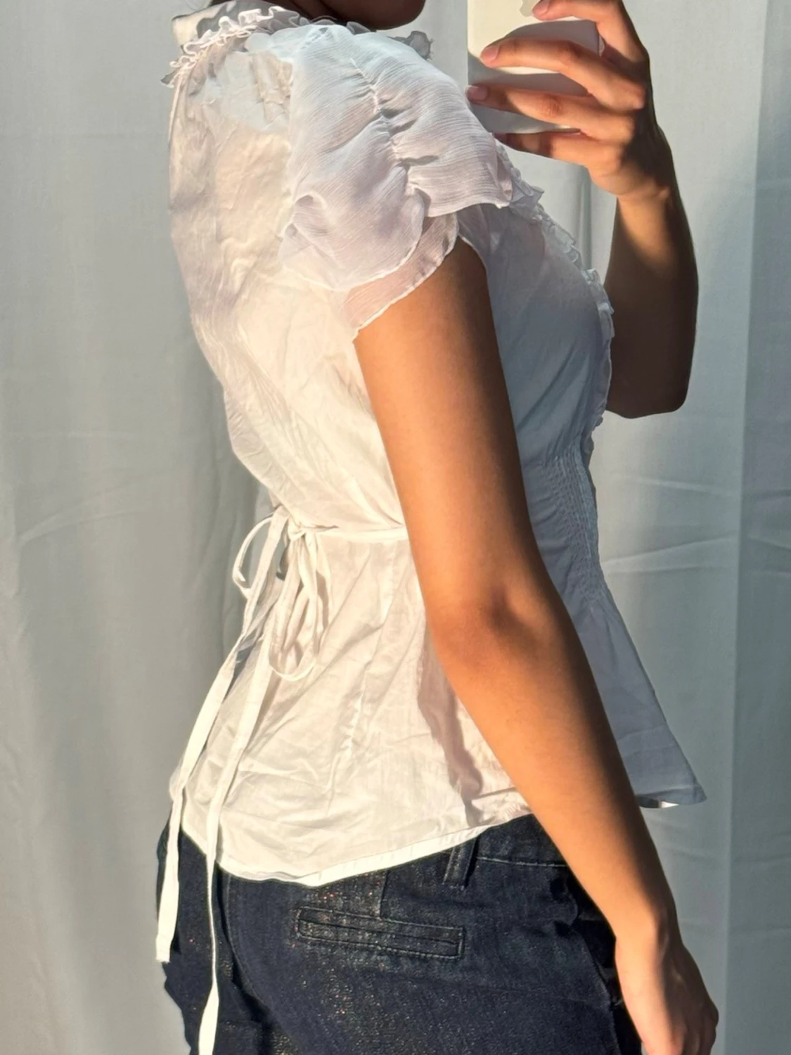 Vit vintage blus  - 2