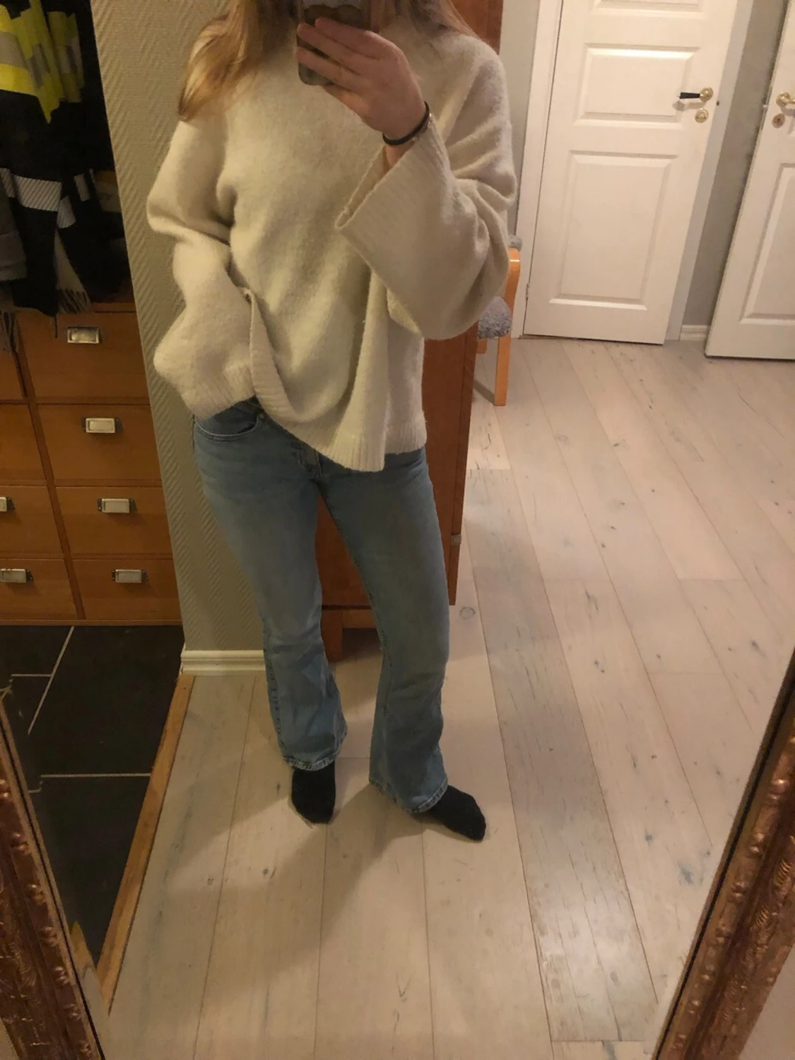 Ljusblå bootcut jeans - 1