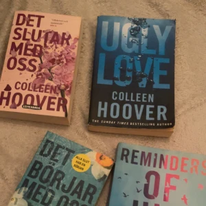 Colleen Hoover böcker  - Böcker säljing pågrund av att jag inte har läst dom och då har dom bara liggt och skräpat pågrund av personliga handledningar har smyg inte läst dom  40 för en eller 130 för alla 