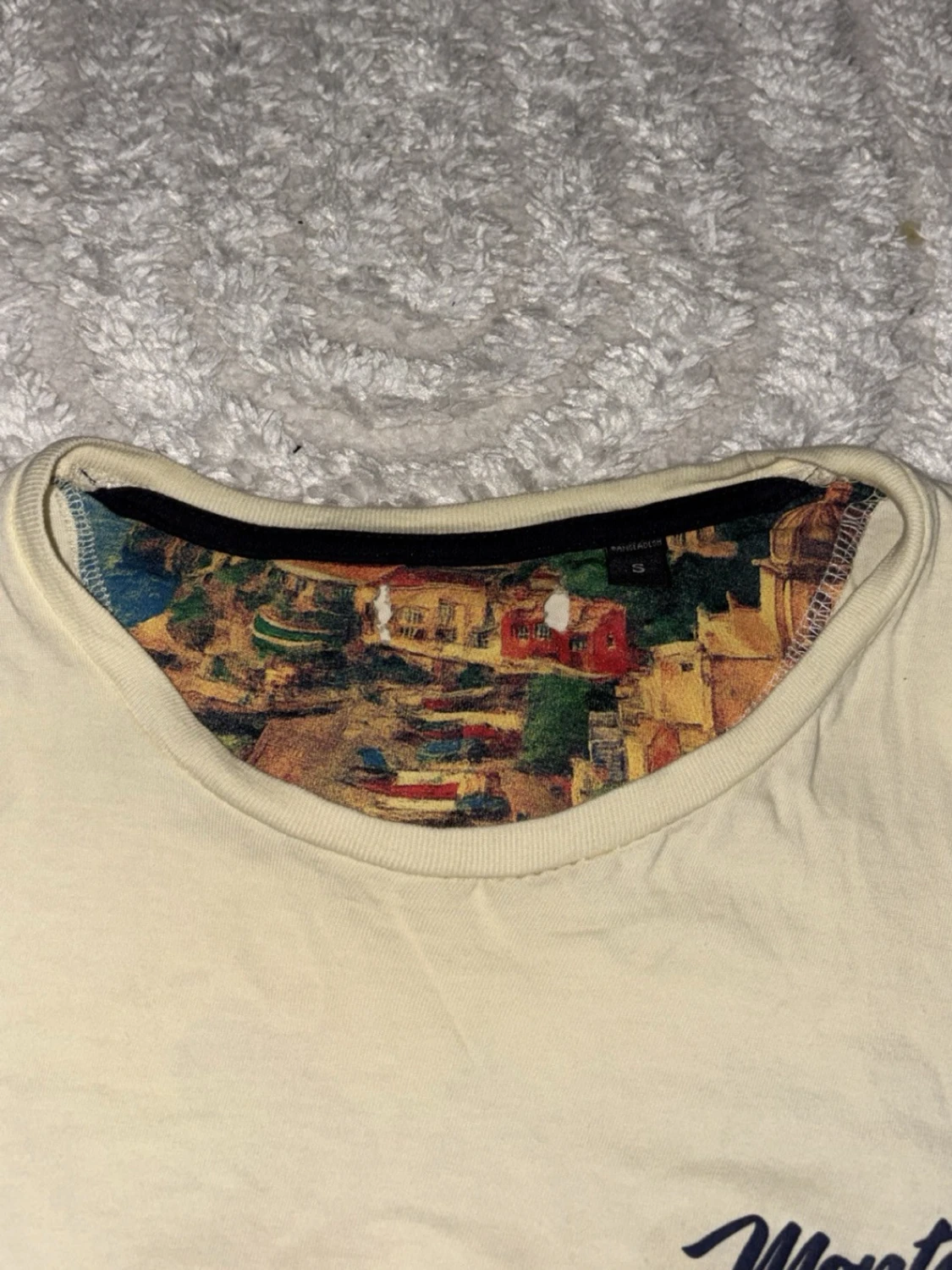 Beige Monte Solaro t-shirt med tryck - 3