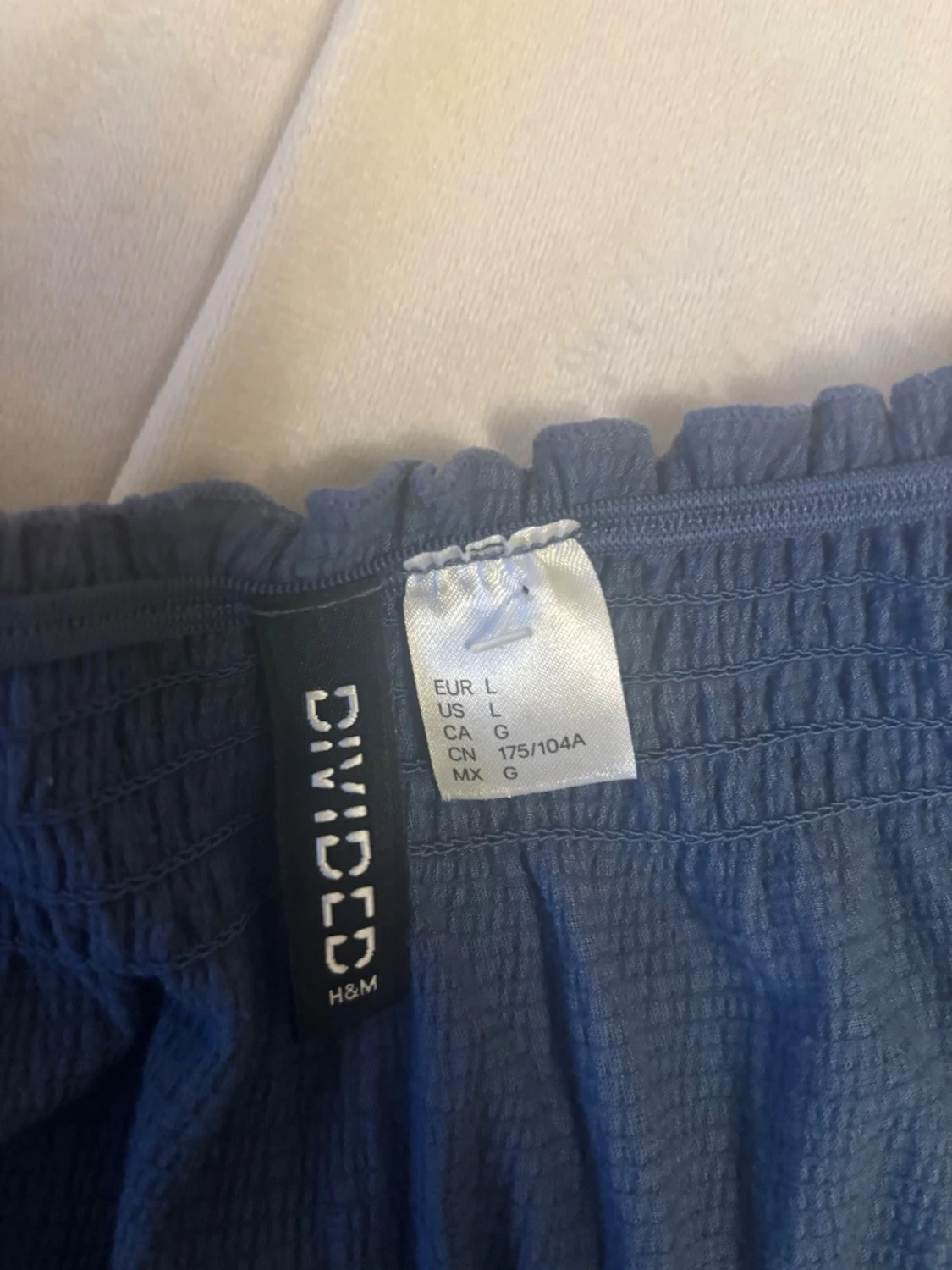Blå offshoulder croppad topp H&M - 1