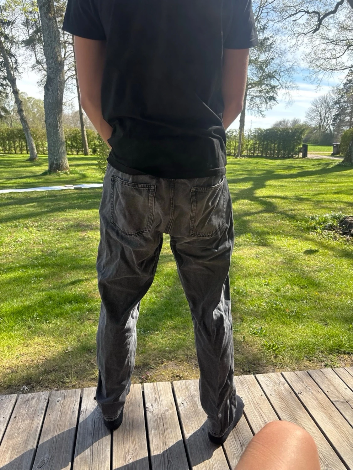 Grå loose fit jeans  - 1