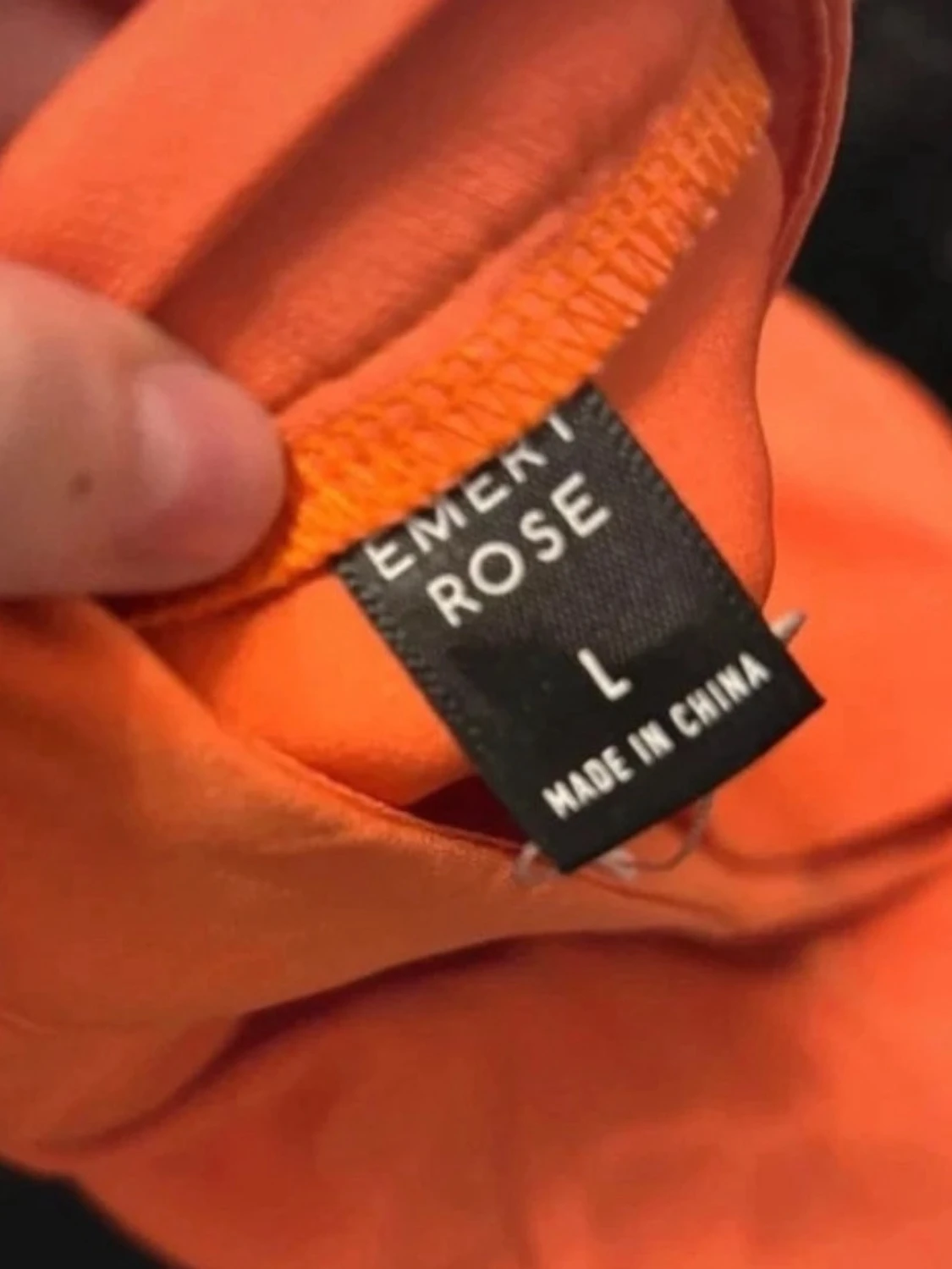 Orange höga shorts i bomull - 2