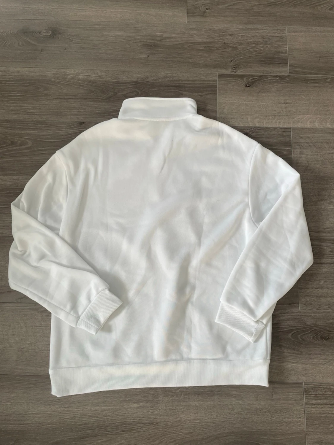 Vit halvzip hoodie - 1