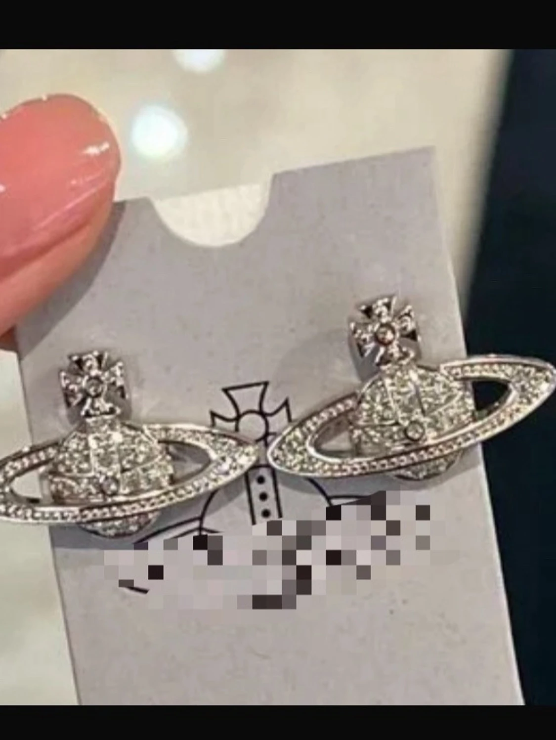 Silvriga Saturnusörhängen 