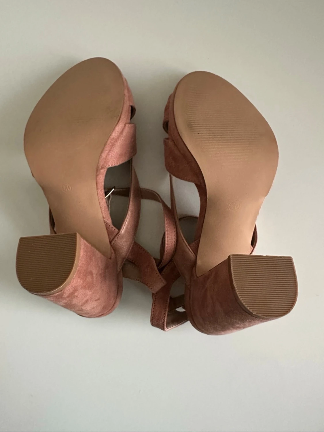 Puderrosa Anna Field sandaler, 40 - 5