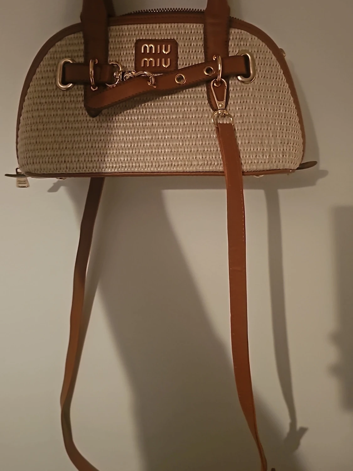 Beige och brun handväska