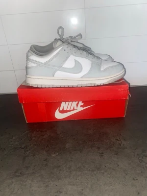 Nike dunk Low grå/vit👟- storlek 43 - Storlek: EU 43 (UK 8.5 / 27.5 cm) 🧾 Modellkod: DD1391-103 ✅ Skick: Väldigt fint skick (se bilder) ❌ Originalkartong ingår inte  👟Färg: Vit/ljusgrå 