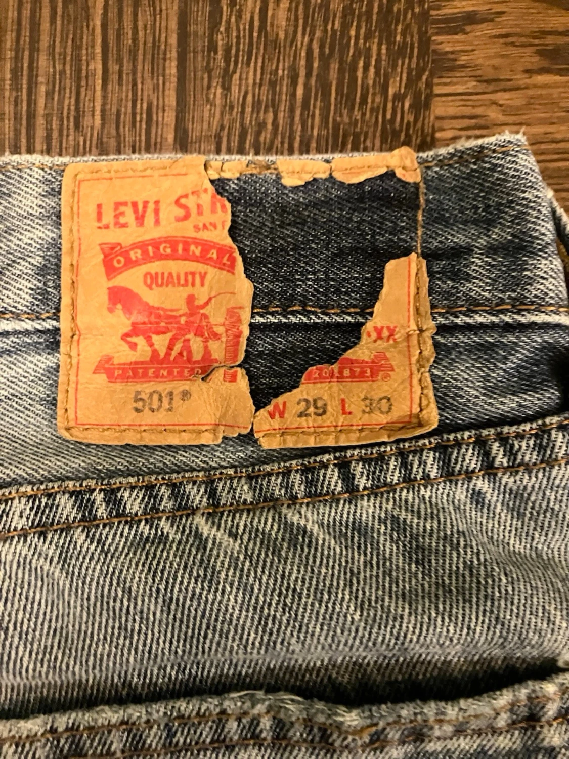Levi's ljusblå raka jeans 501 - 2