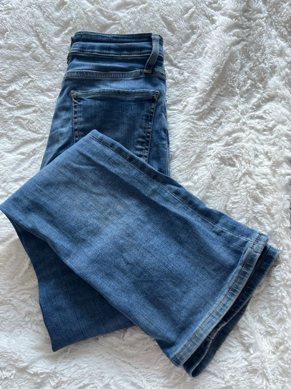 Blå raka jeans från Zara - 1