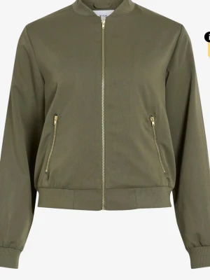 Olivgrön bomberjacka från Vila - Snygg olivgrön bomberjacka från Vila med guldfärgade dragkedjor.