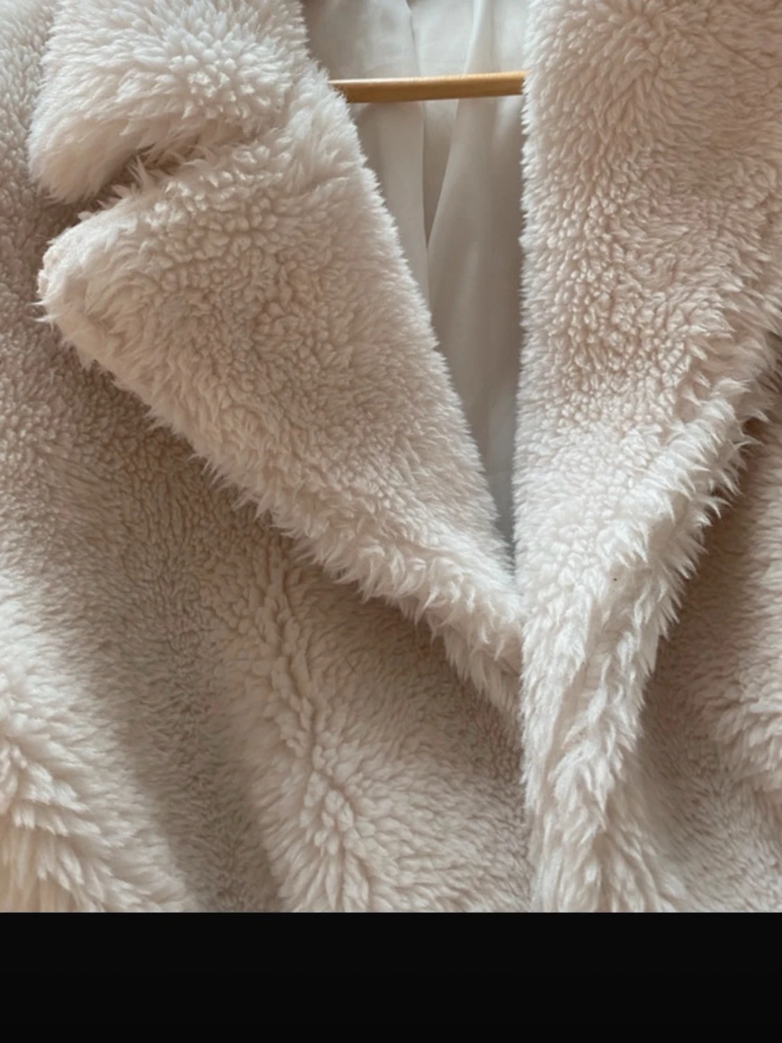 Beige teddyjacka med skärp - 3