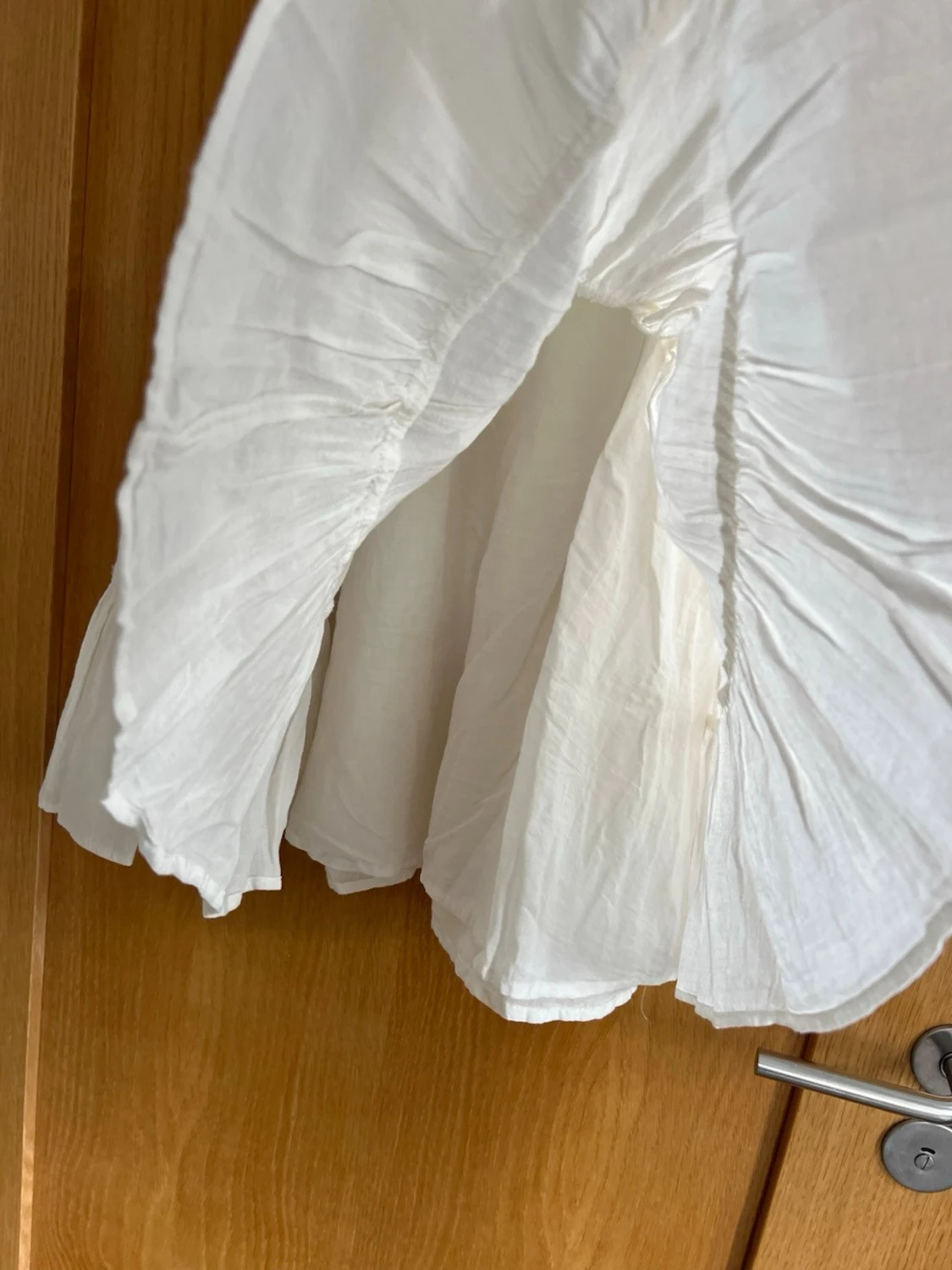 Vit sommarklänning i linne från Zara - 3