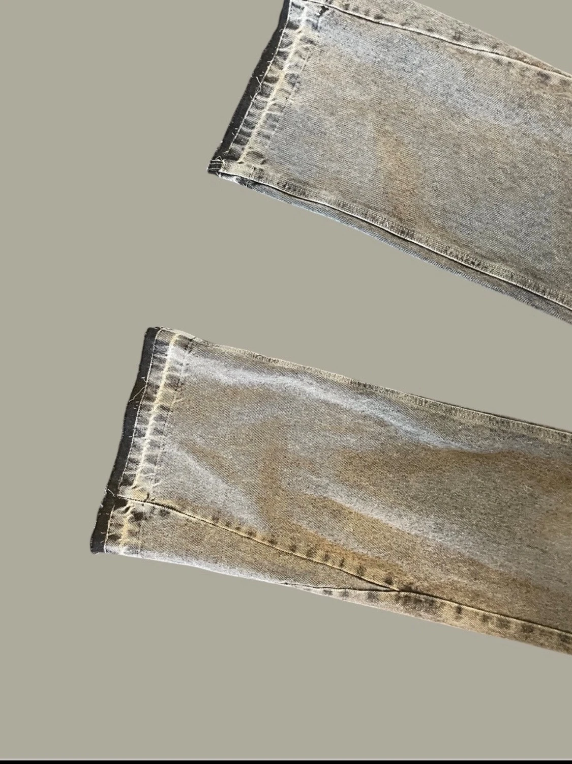 Grå tvättade raka jeans från Zara - 2