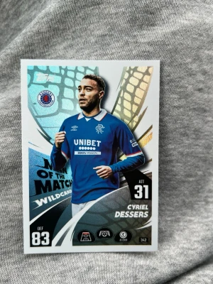 Match Attax fotbollskort Rangers FC - Fint kort, välbehandlat 