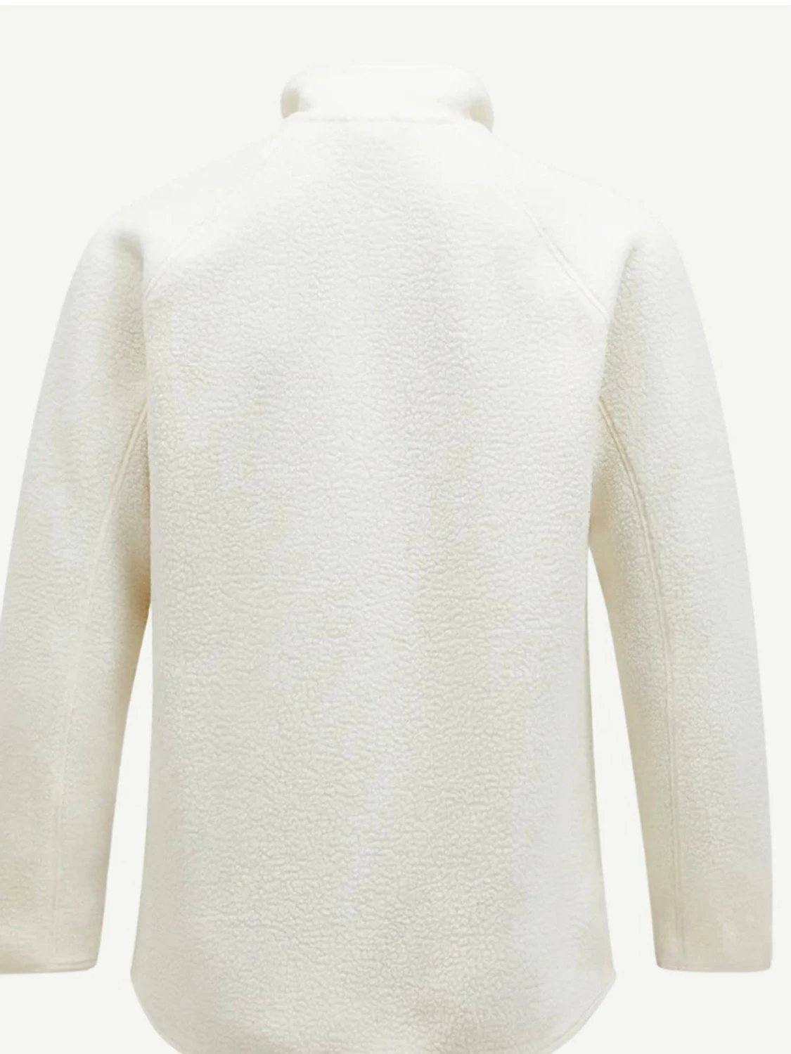 Vit fleecejacka med dragkedja - 1