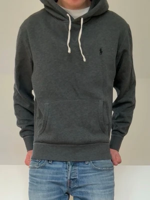 Mörkgrå Ralph Lauren Hoodie - Mörkgrå raffe hoodie i strl M. Bra skick och hör gärna av er vid frågor elr funderingar!!