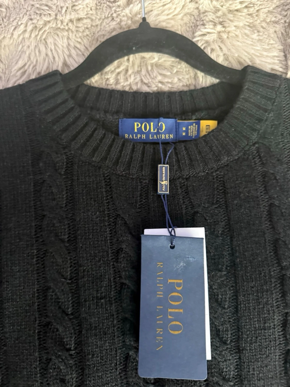 Svart kabelstickad tröja Polo Ralph Lauren - 3