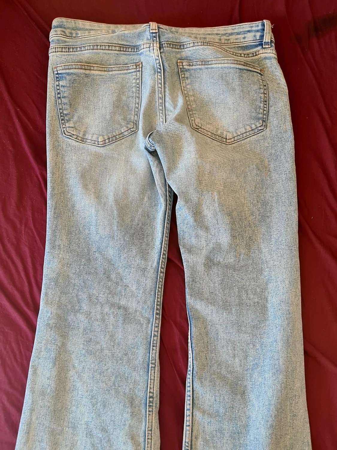 Ljusblå bootcut jeans - 1