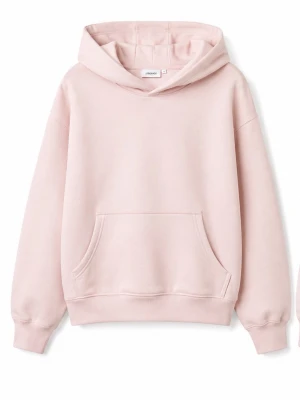 Ljusrosa hoodie med huva - En stilren ljusrosa hoodie. Hoodien har ribbade muddar vid ärmslut och nederkant. Perfekt för en avslappnad look och enkel att matcha med jeans eller leggings. XS/S