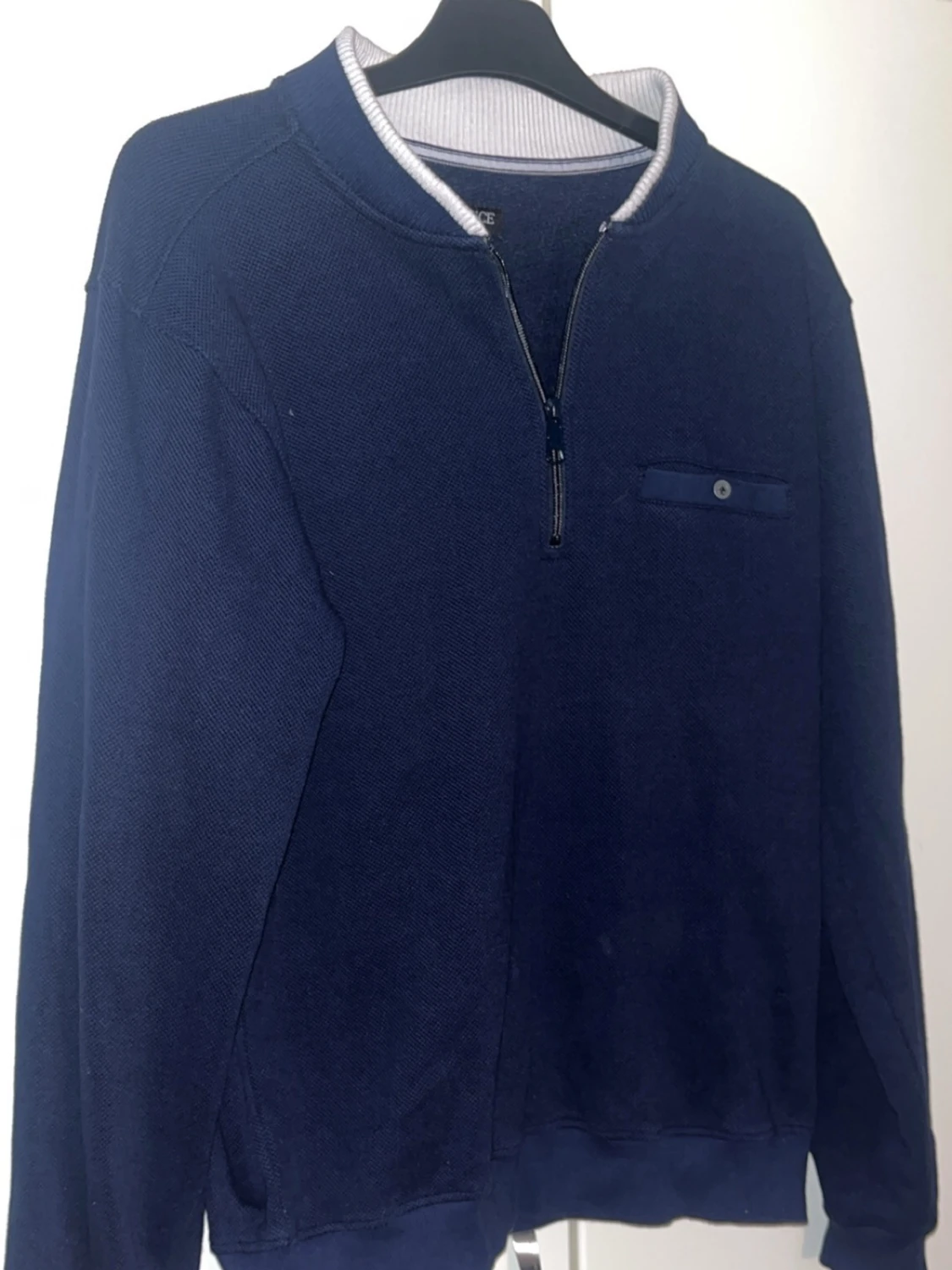 Marinblå halvzip tröja Laurence - 1