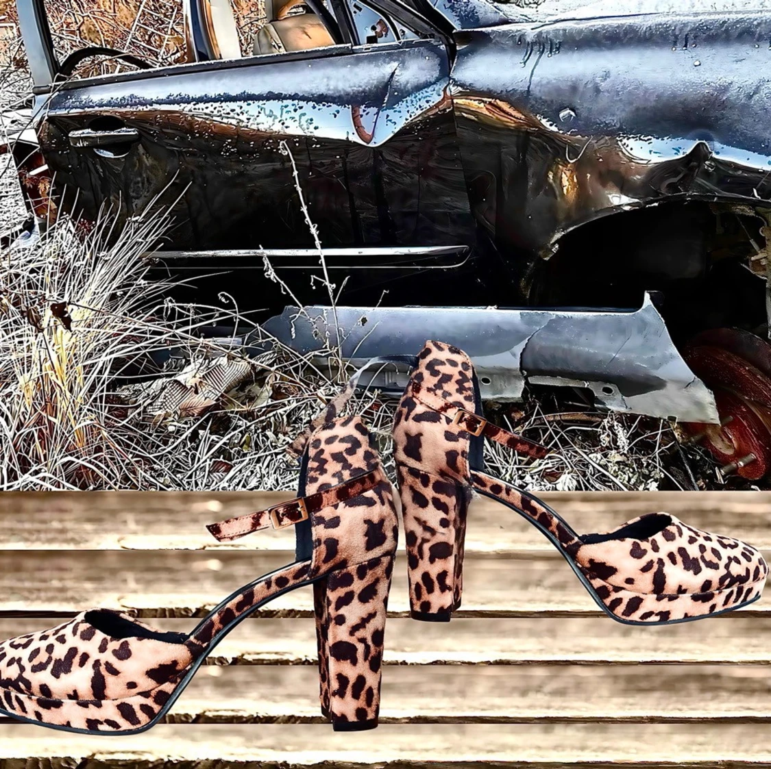Snygga klackskor i leopardmönster från Attitude! - 3