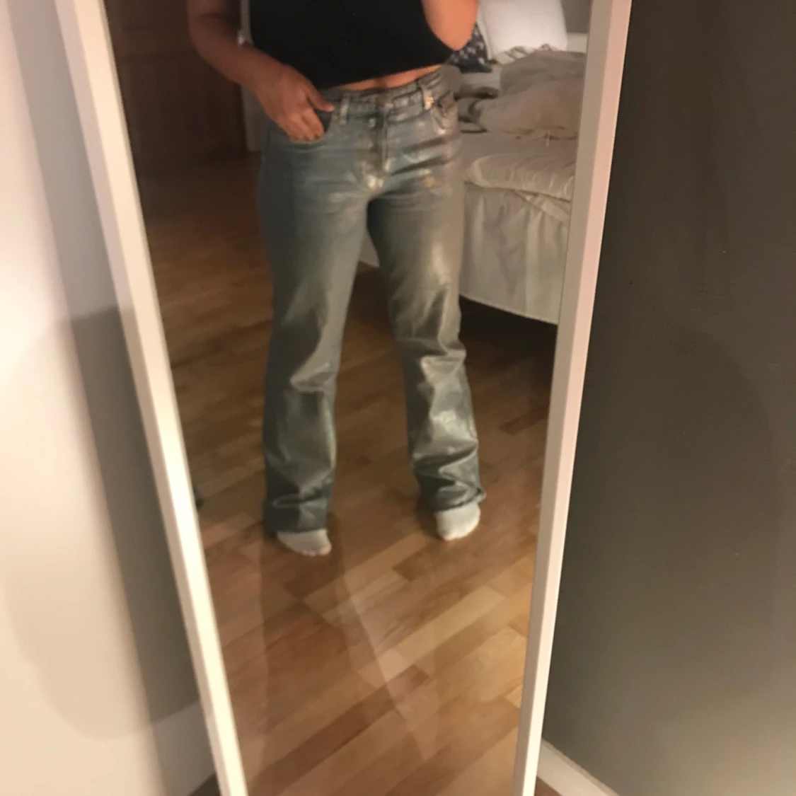 Slutsålda silver jeans från zara - 90