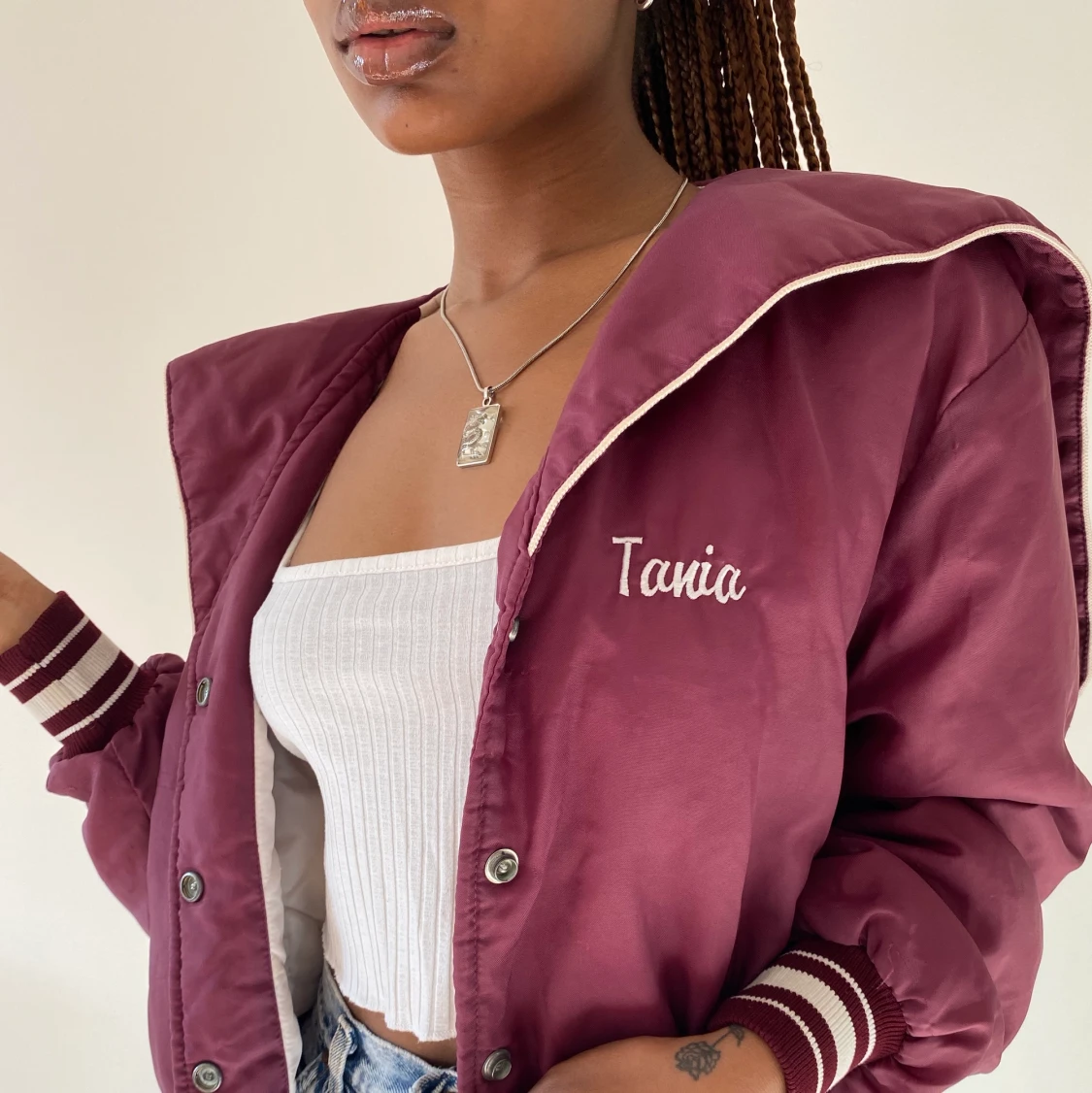 college jacka med namn 