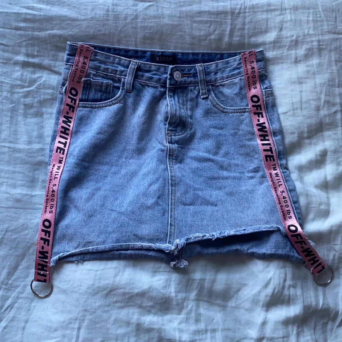 Custommade jeans kjol off white