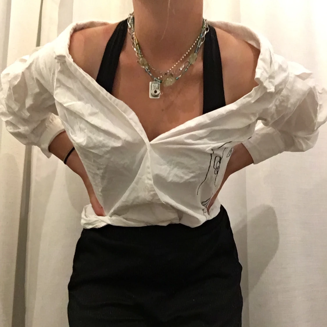 Offshoulder skjorta - 90