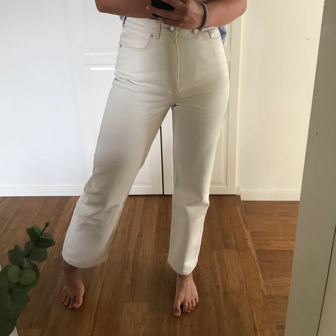 Vit-beiga jeans - 91