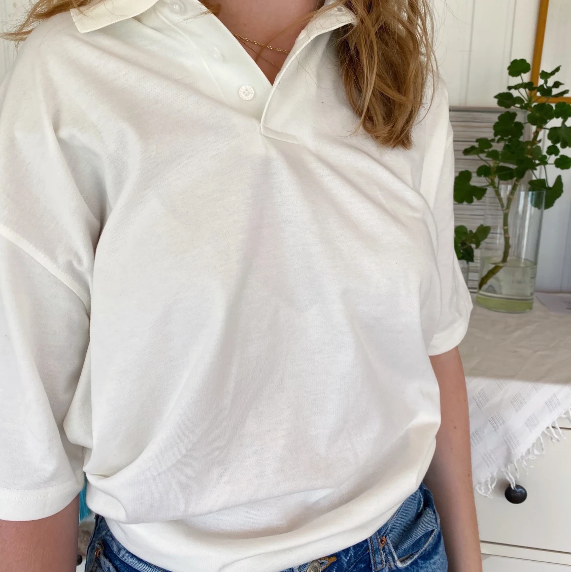 Vit Oversized Piké - 90