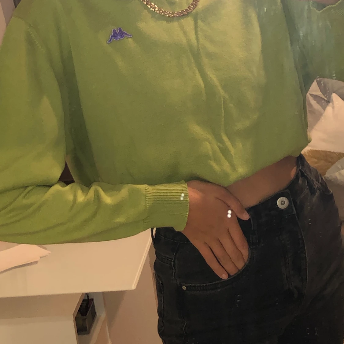 Kappa stickad sweatshirt - 90