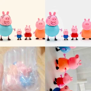  - NYA PLOMBERADE PEPPA PIG 4 st i STOR GOLDEN BAG (grisfamiljen plomberade* BJUDER PÅ PORTOT *SNABB LEVERANSTID 1-3 VARDAGAR OANVÄNDA I PLASTBUBBEL FÖRPACKNING * SE BILDERNA 