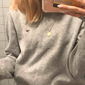  - grå tommy hilfiger sweatshirt/college tröja köpt för ca 700 kronor passar xs/s bra skick