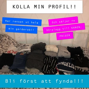 UTFÖRSÄLJNING  - Har rensat ut min garderob och säljer nu 50+ plagg i min profil till otroligt bra och BILLIGA priser! Här finns alla möjliga klädmärken och storlekar som passar de flesta!! Så in och kolla❤️ Pris kan ju alltid diskuteras också om det skulle vara så🥰            GOD JUL❤️🎄