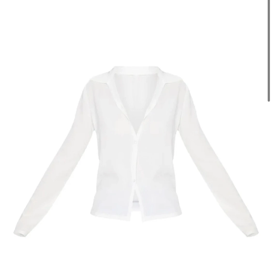 	 White Chiffon Shirt-  size 8/storlek 36 - 90