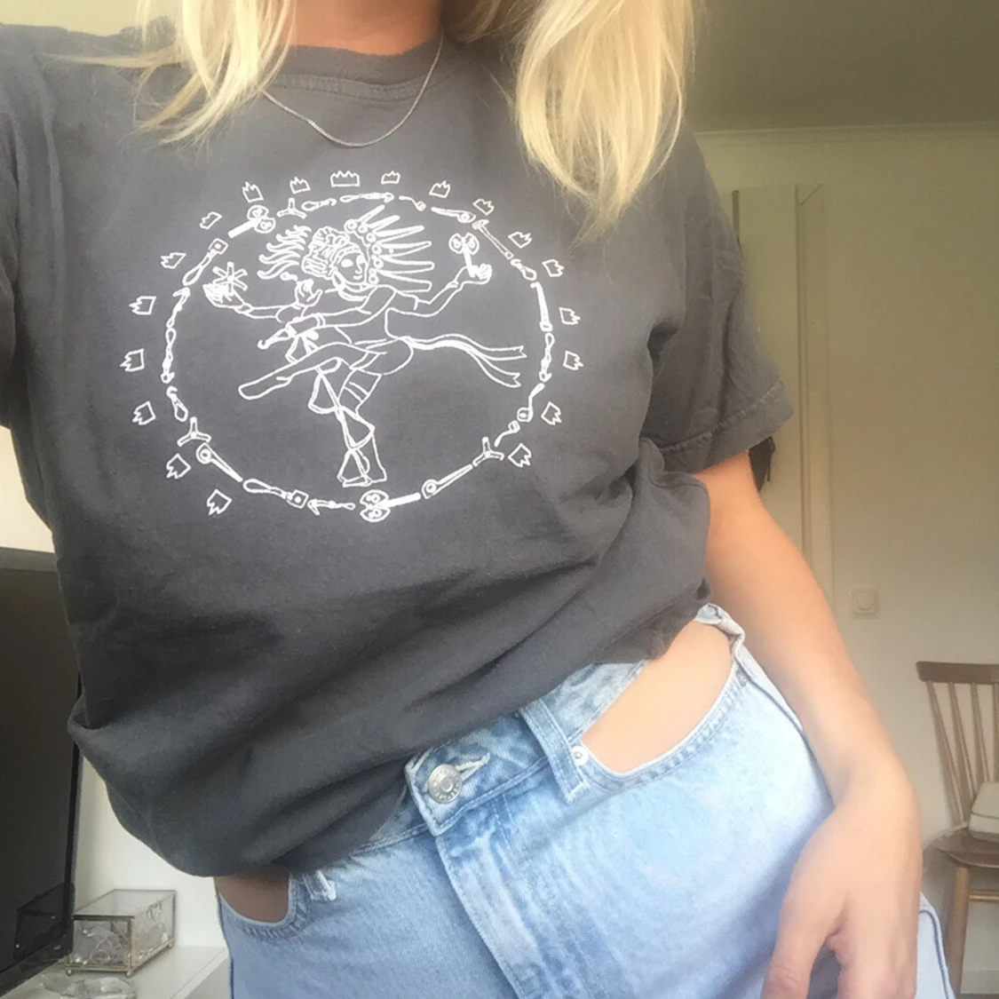 T-shirt med print stl S/M - 90