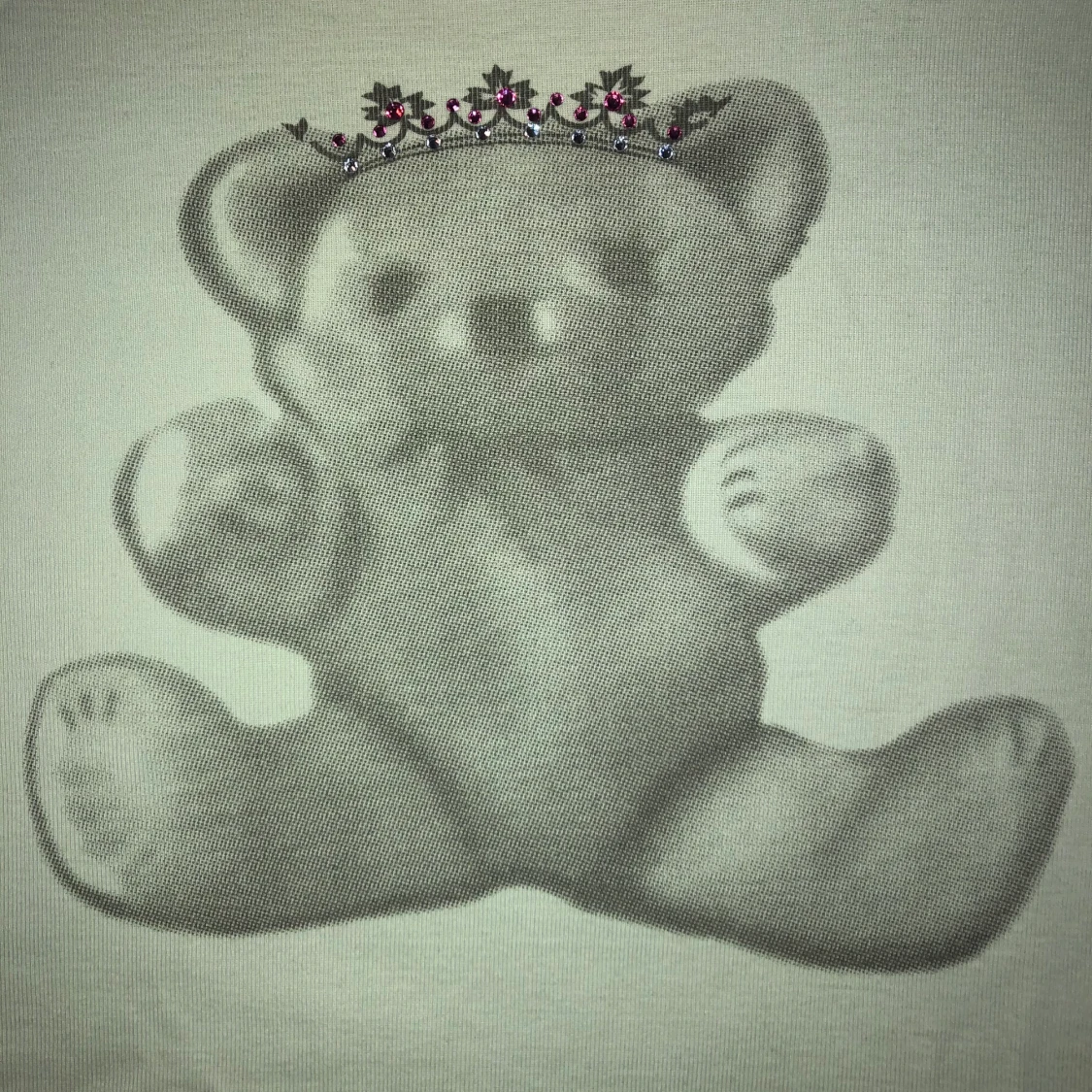 Pastell grön tröja med tryck - 90